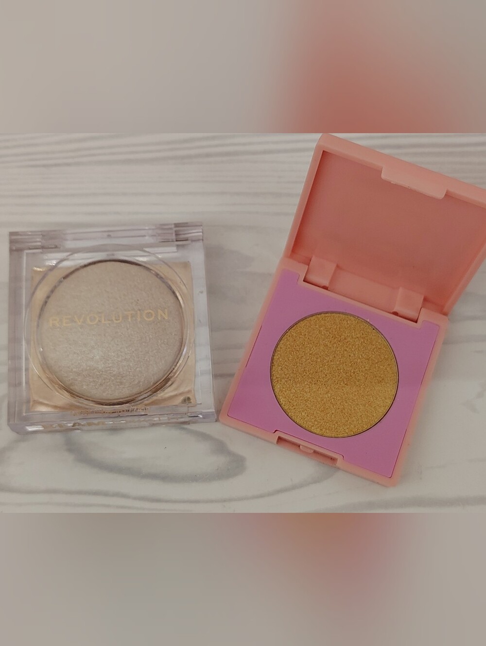 Revolution Shimmer Duo Highlighter - Gold & Champagne Makeup